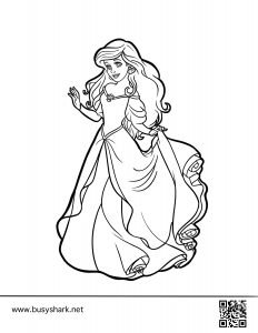 Princess ariel coloring page