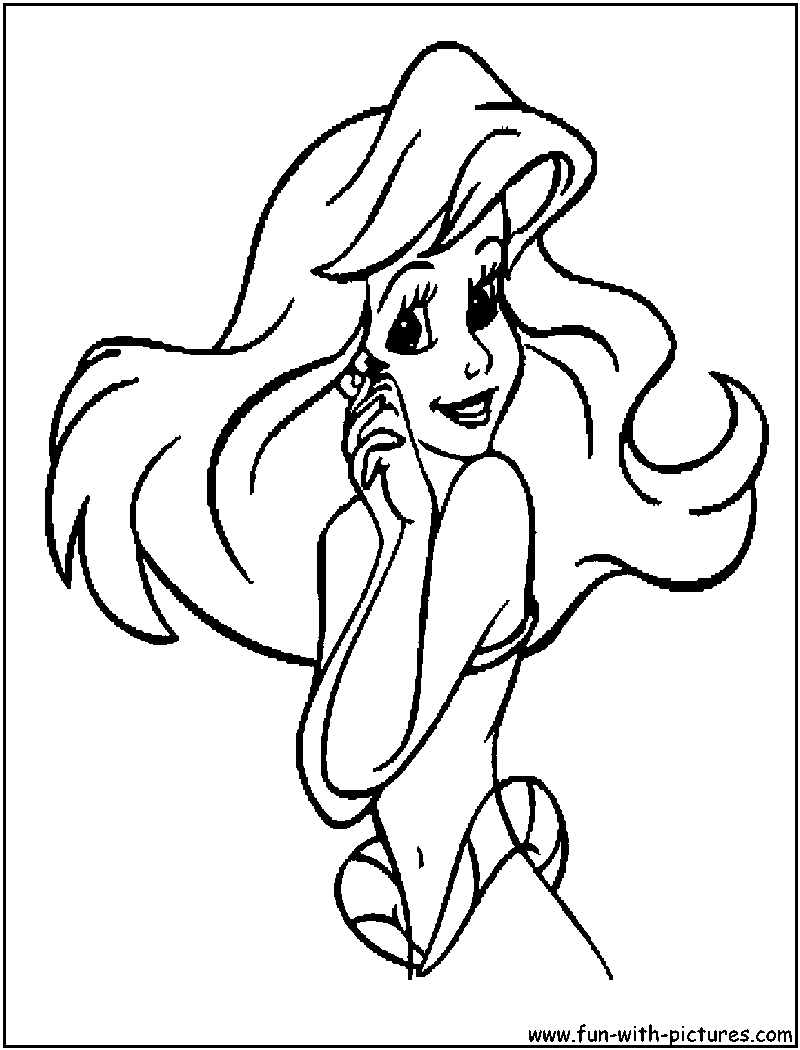 Disneyprincess ariel coloring page