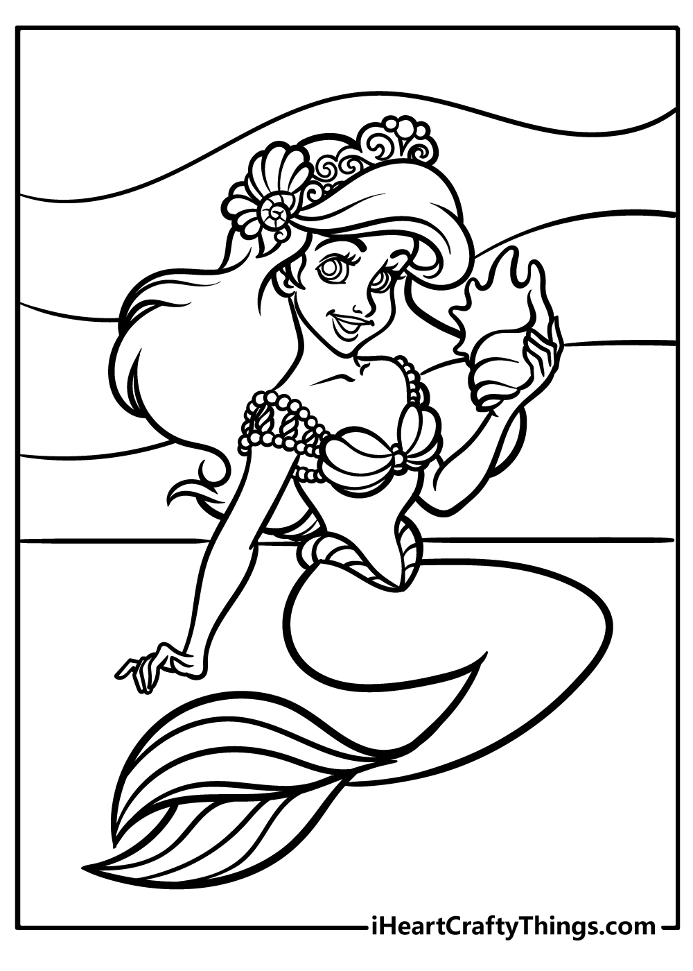 Ariel coloring pages free printables