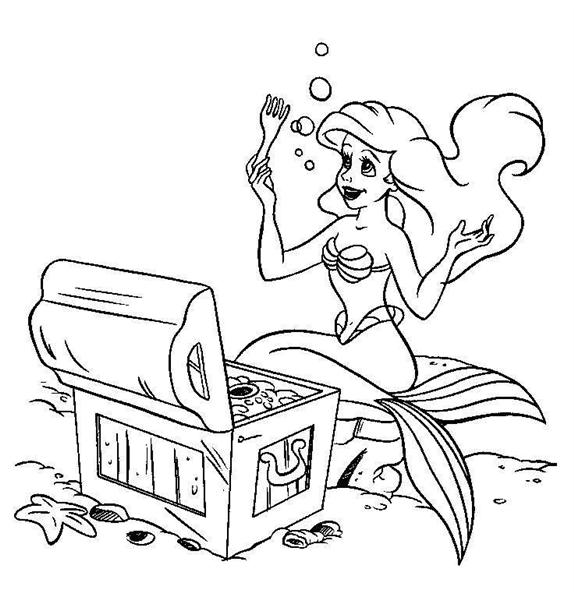 Princess ariel little mermaid coloring pages team colors