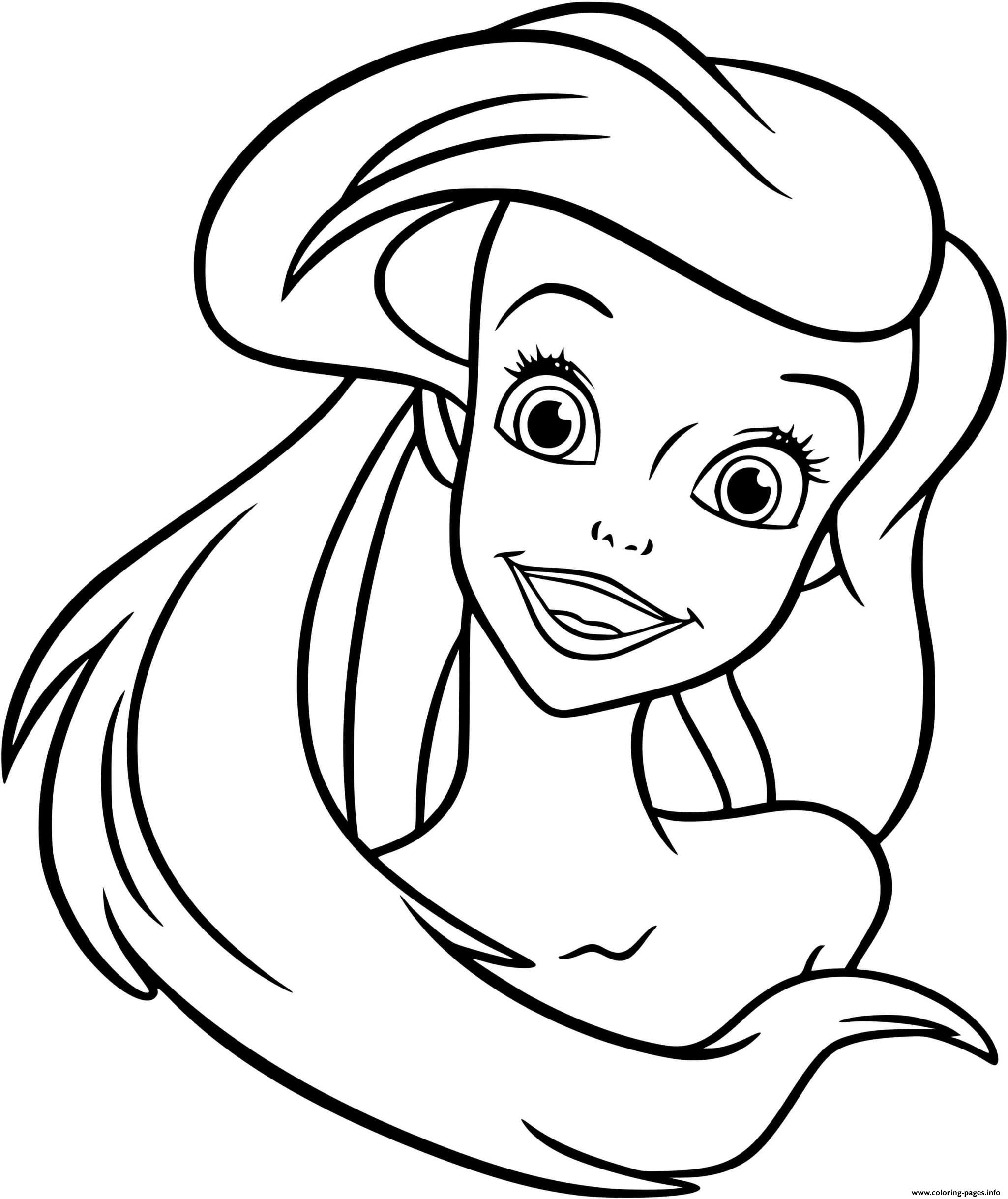 Princess ariel the little mermaid coloring page printable