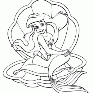 Ariel coloring pages printable for free download