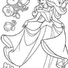 Princess aurora dancing coloring pages