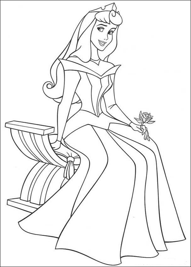 Princess aurora coloring pages team colors