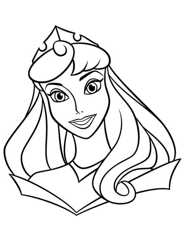 Sleeping beauty princess aurora coloring page