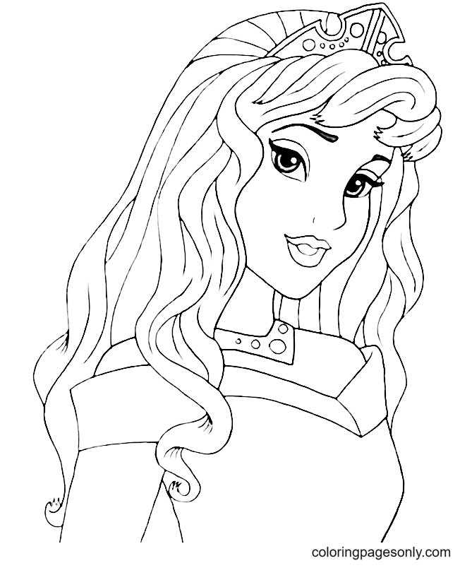 Disney princess aurora coloring page