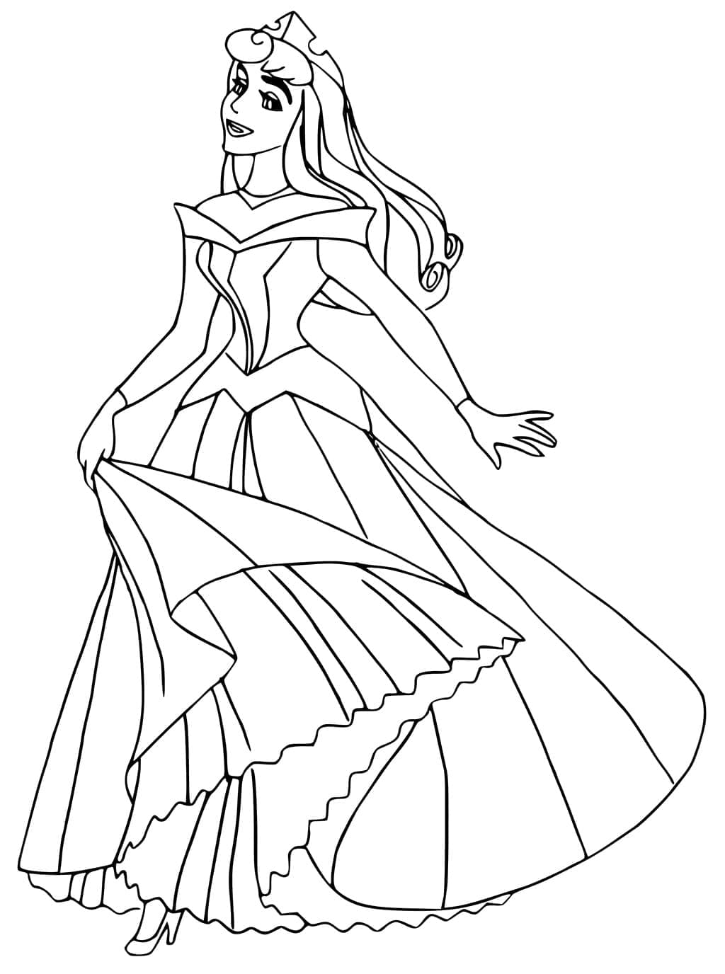 Princess aurora disney coloring page