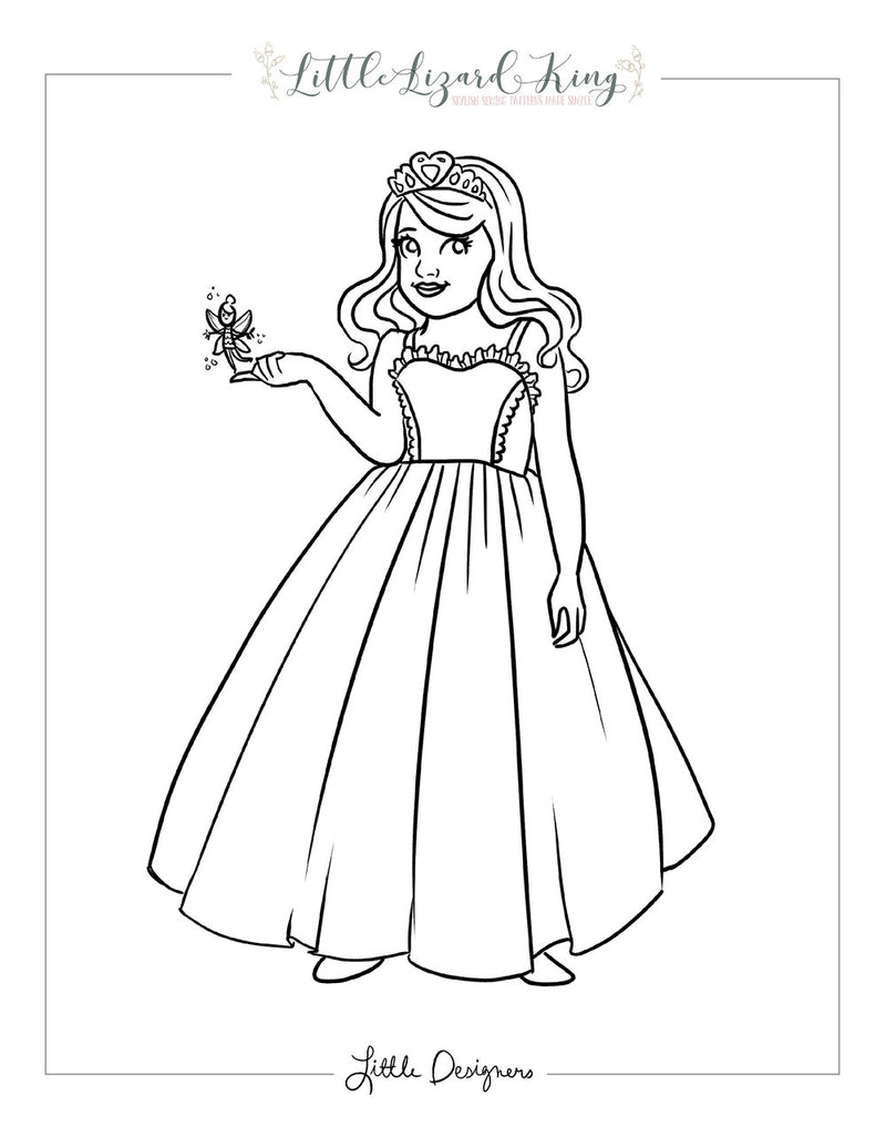 Fairytale magic aurora coloring page â little lizard king