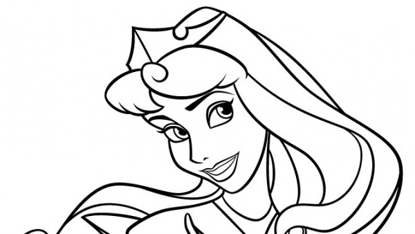 Printable princess aurora for girls coloring page