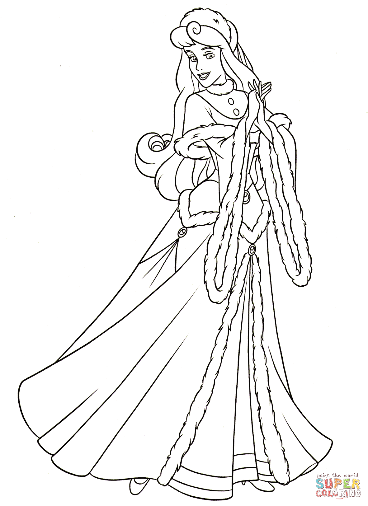 Aurora coloring page free printable coloring pages