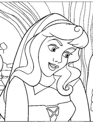 Sleeping beauty coloring page