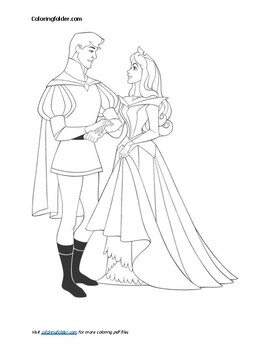 Princess aurora coloring pages pdf by the coloring cove tpt