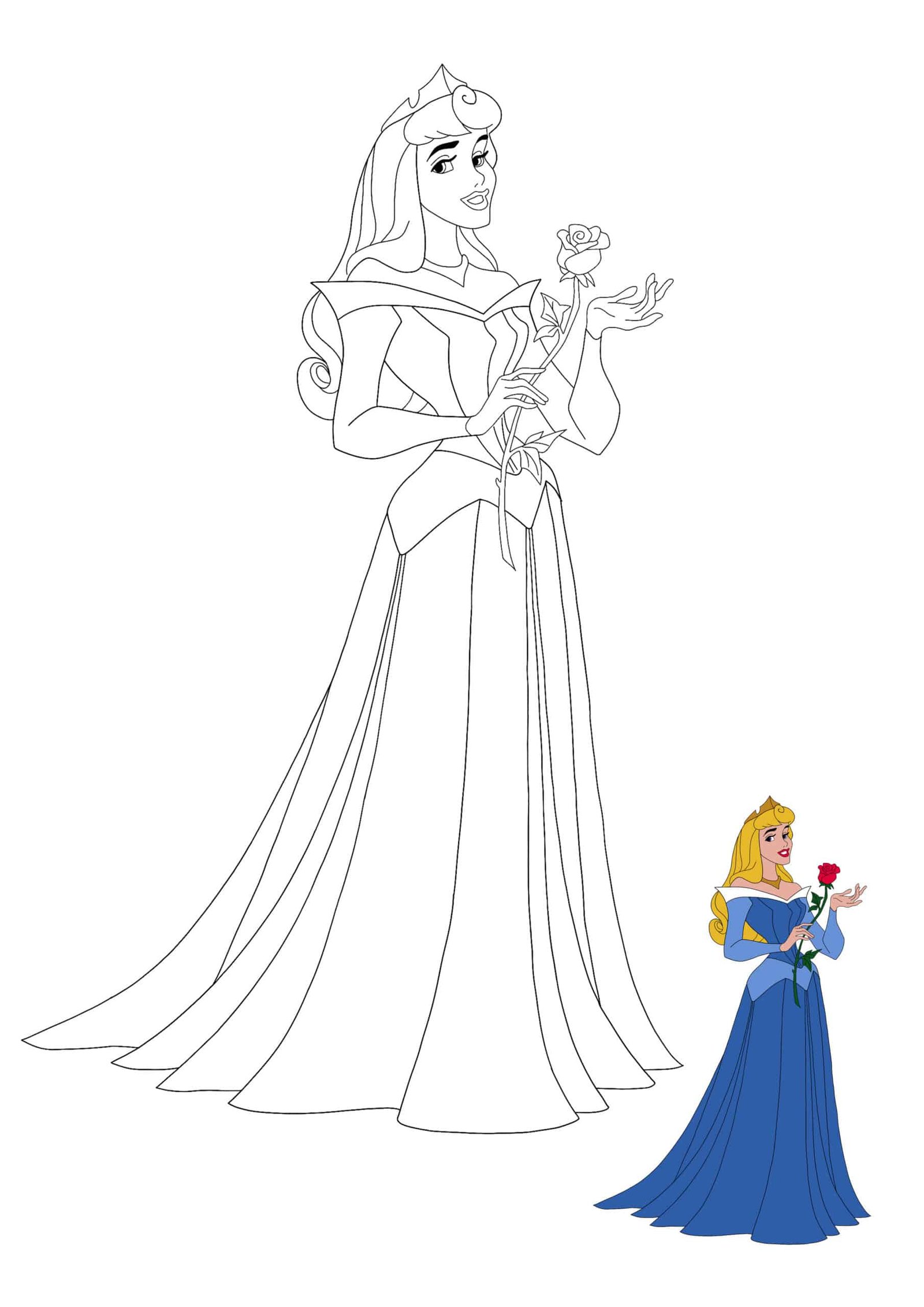 Princess aurora from sleeping beauty coloring pages