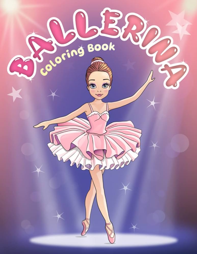 Ballerina coloring book for kids ages