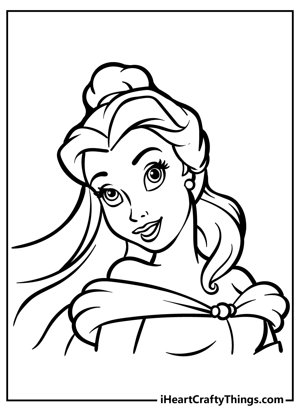Belle coloring pages free printables