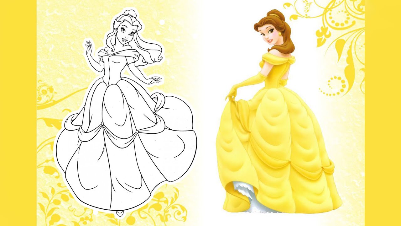 Disney princess belle coloring page prenses boyama disney prensesleri coloring pages for kids