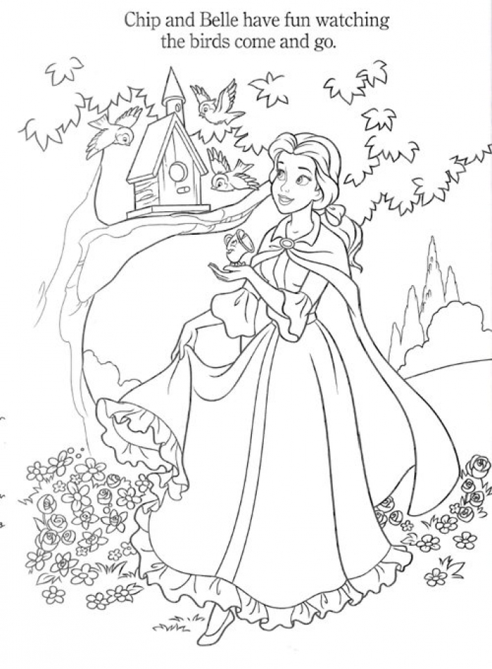 Get this disney princess coloring pages of belle for girls