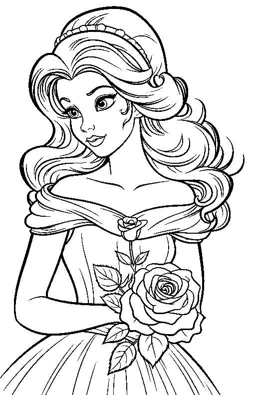 Belle coloring page by serena on