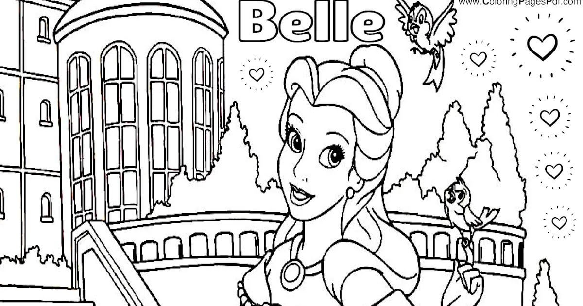 Free belle coloring pages rcoloringpagespdf
