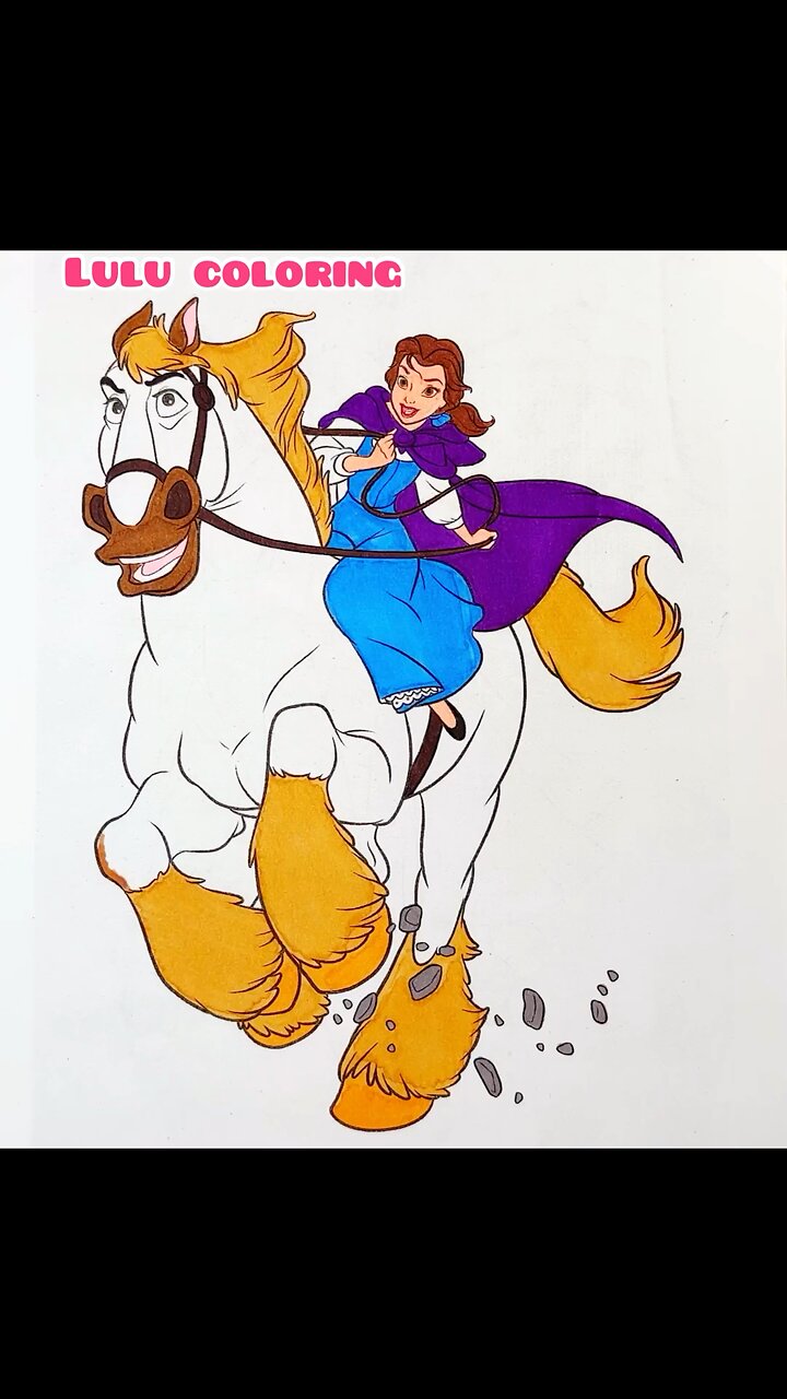 Princess belle coloring page