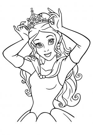 Free printable princess belle coloring pages for adults and kids