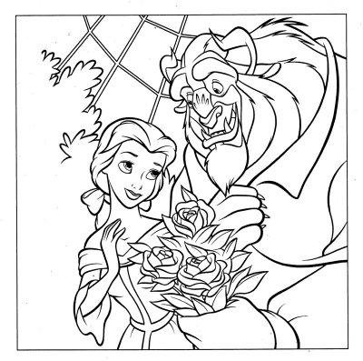 Princess belle beauty and the beast coloring pages team colors