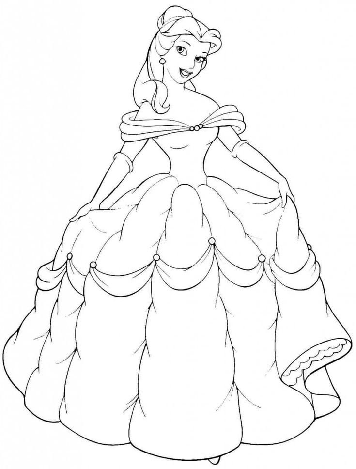 Free printable belle coloring pages for kids princess coloring pages belle coloring pages disney princess coloring pages