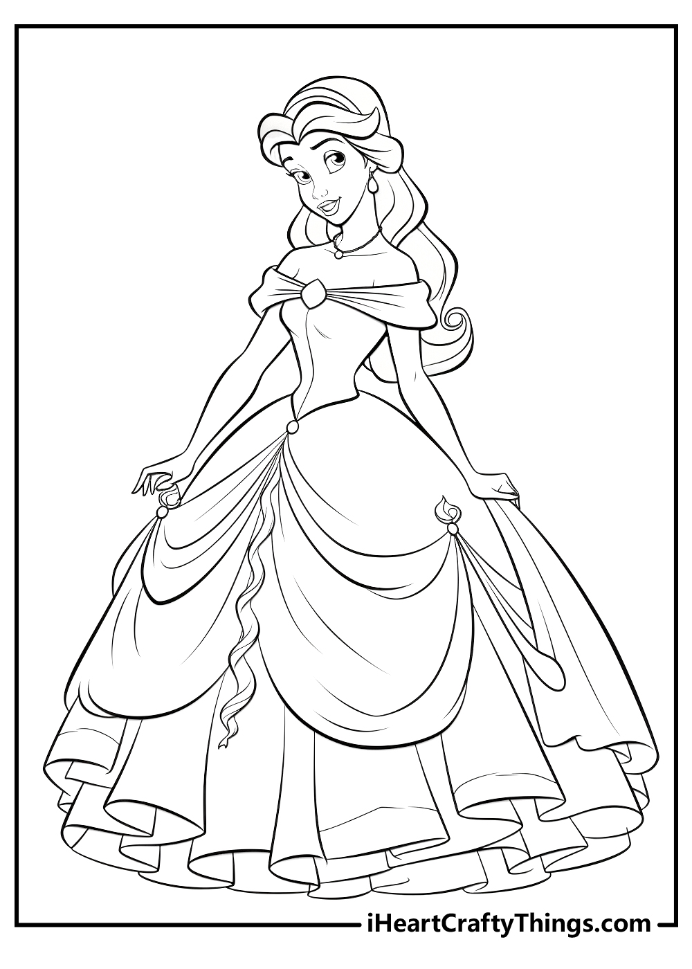 Belle coloring pages free printables