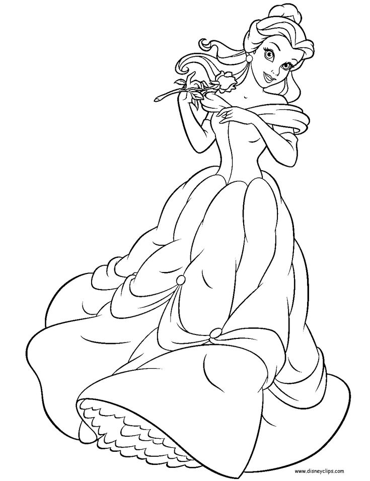 Cute belle coloring pages pdf ideas