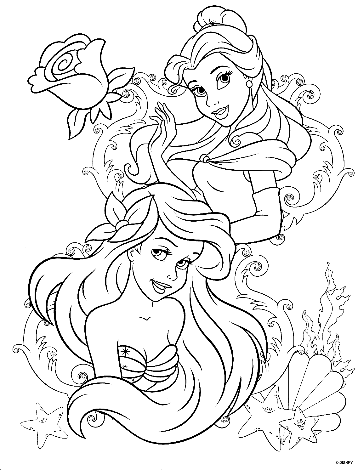 Belle coloring pages printable for free download