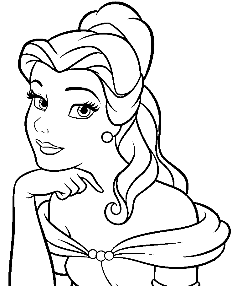 Belle coloring pages printable for free download