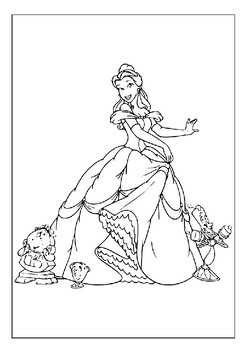 Disney wonder printable belle coloring pages collection for imaginative kids