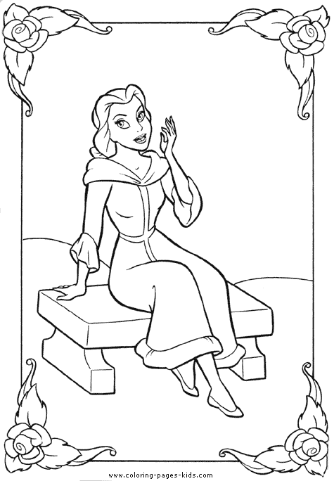 Beauty and the beast coloring pages free printable disney coloring sheets for kids