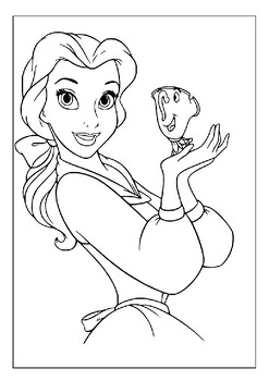 Disney wonder printable belle coloring pages collection for imaginative kids