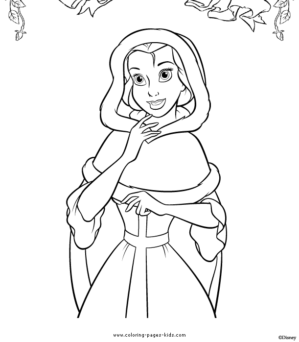 Beauty and the beast coloring pages