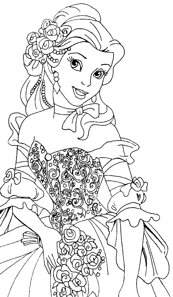 Belle coloring pages printable for free download