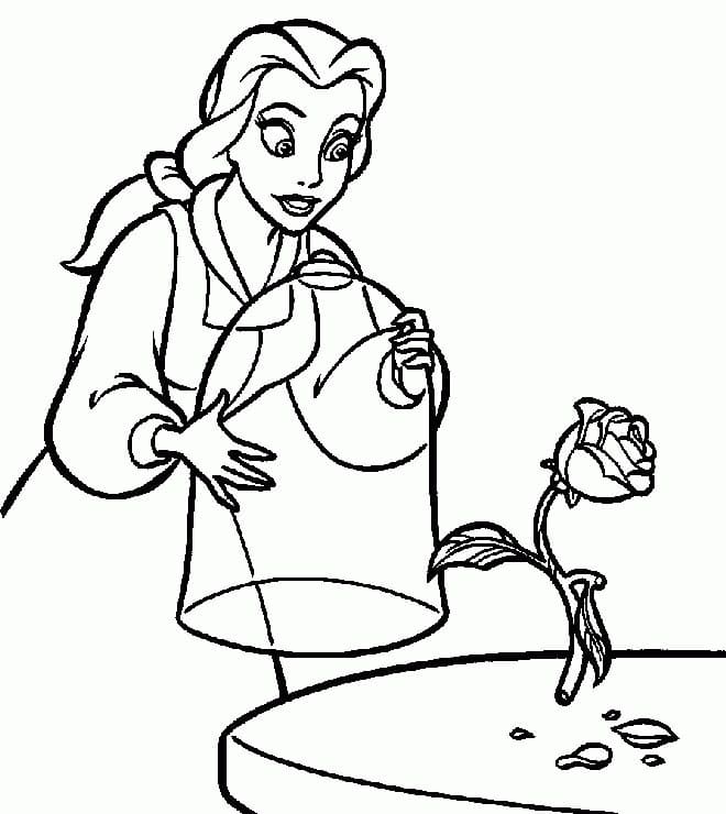 Princess belle coloring pages