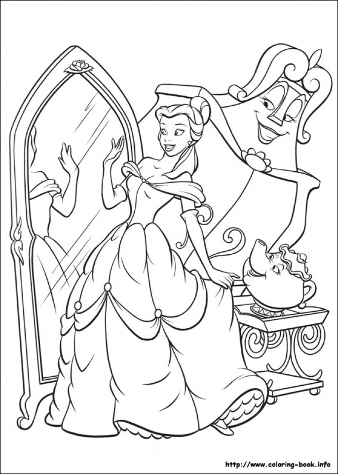 Get this belle coloring pages disney princess for girls