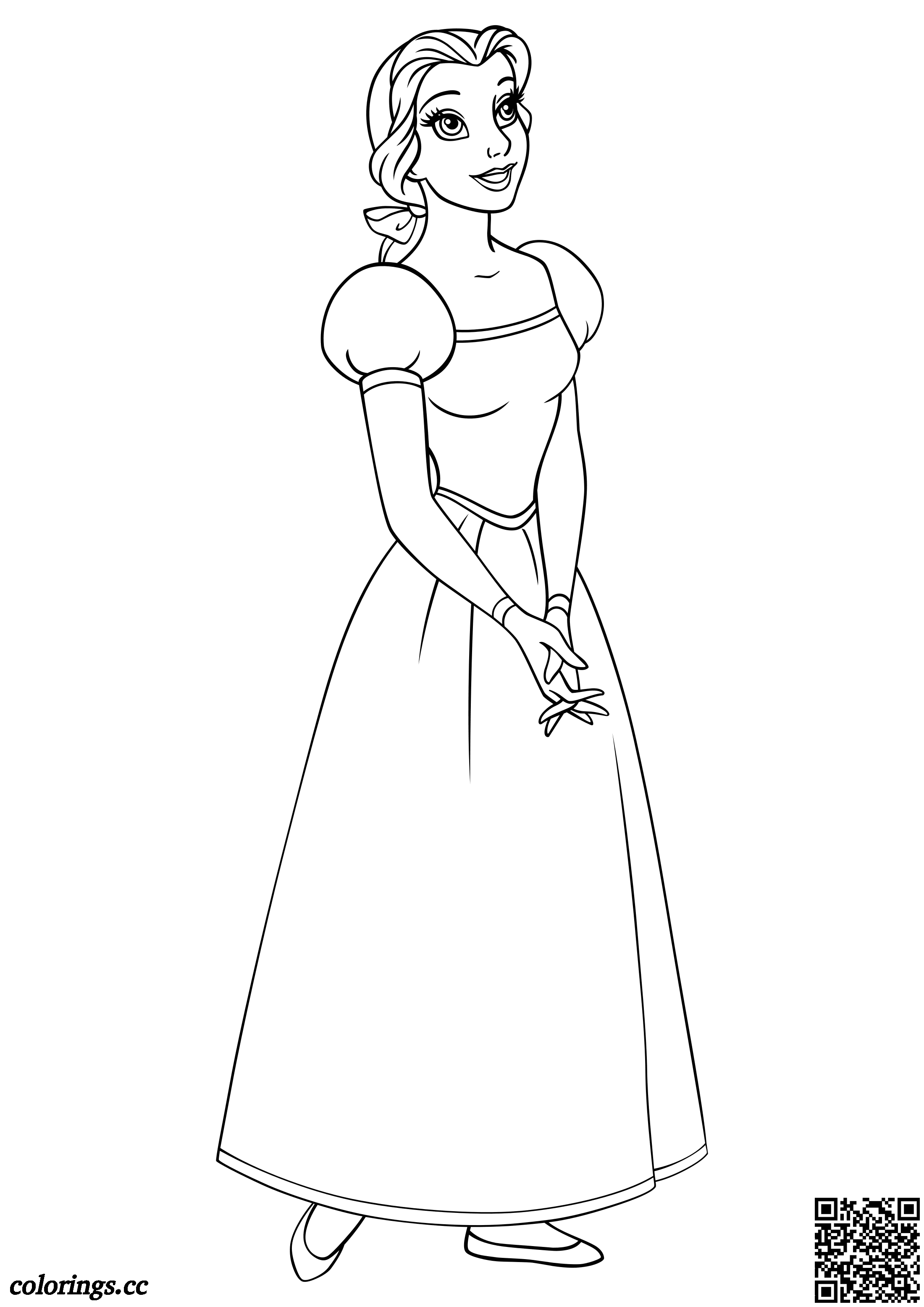 Belle coloring pages disney princesses coloring pages