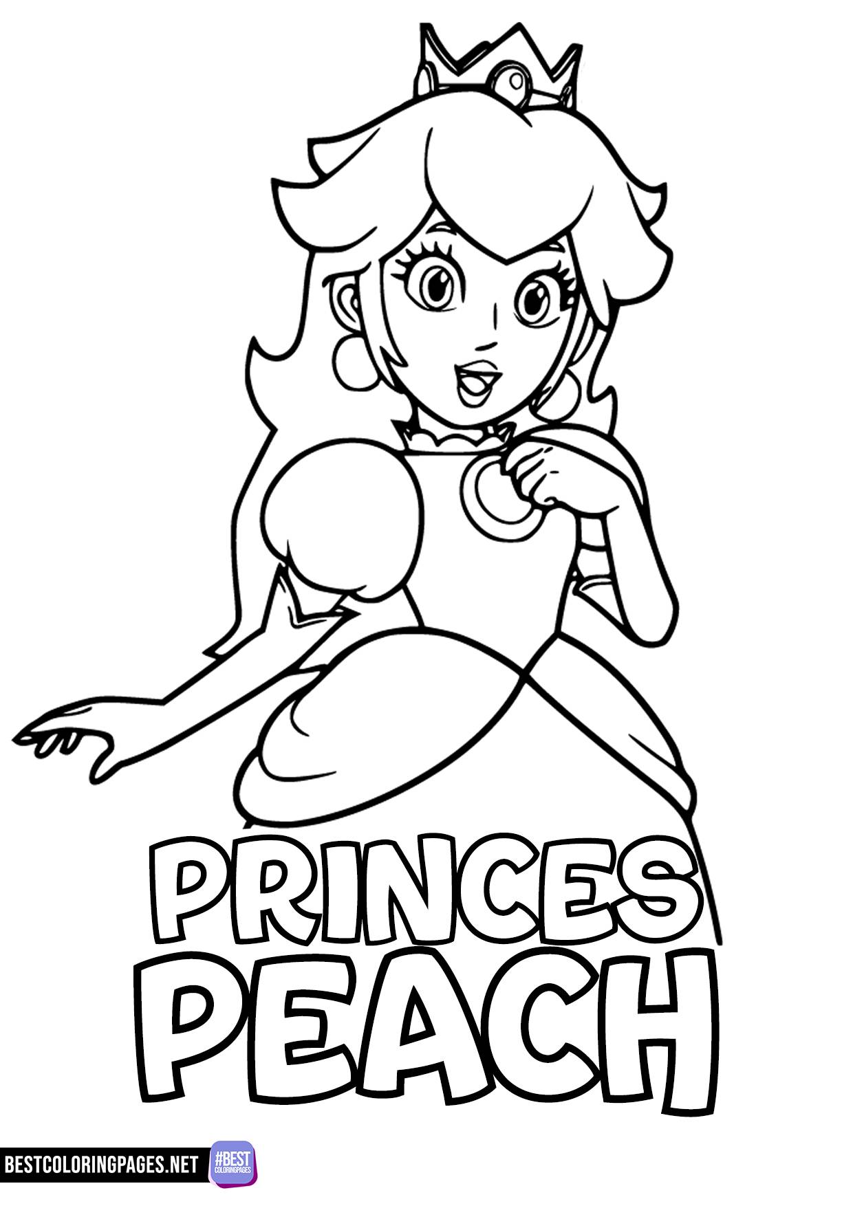 Princess peach coloring pages