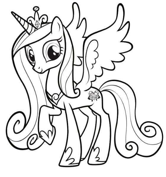 Princess cadence my little pony coloring horse coloring pages coloring pages