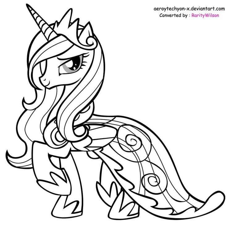 Delightful princess cadence coloring pages