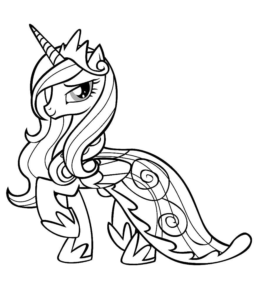 Princess cadence coloring pages ð to print and color