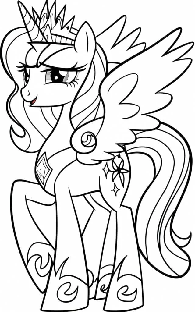 My little pony princess celestia coloring pages