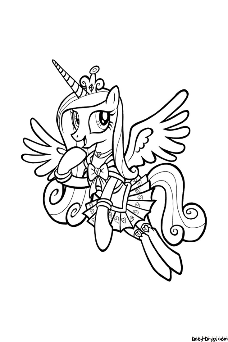 Coloring page alicorn princess cadence coloring princess