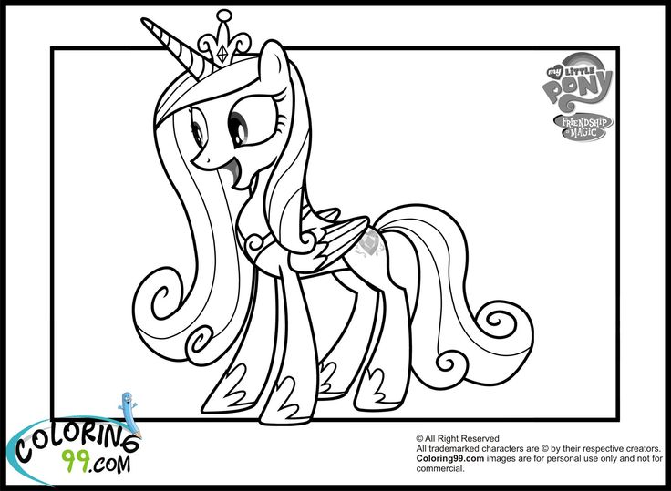 Princess cadance my little pony coloring horse coloring pages coloring pages