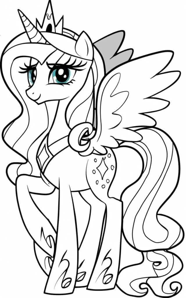 My little pony princess celestia coloring pages
