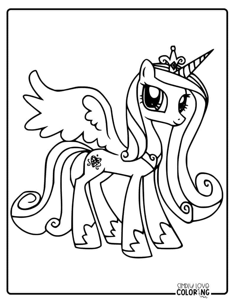 My little pony coloring pages free pdf printables