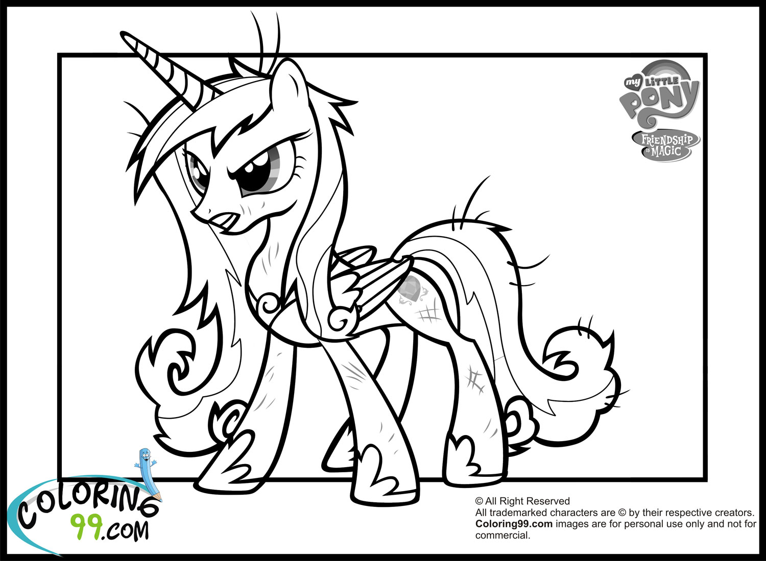 Princess cadence coloring pages team colors