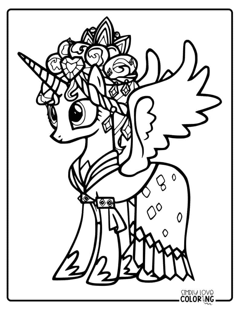 My little pony coloring pages free pdf printables